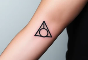 A gothic-style Deathly Hallows symbol tattoo idea