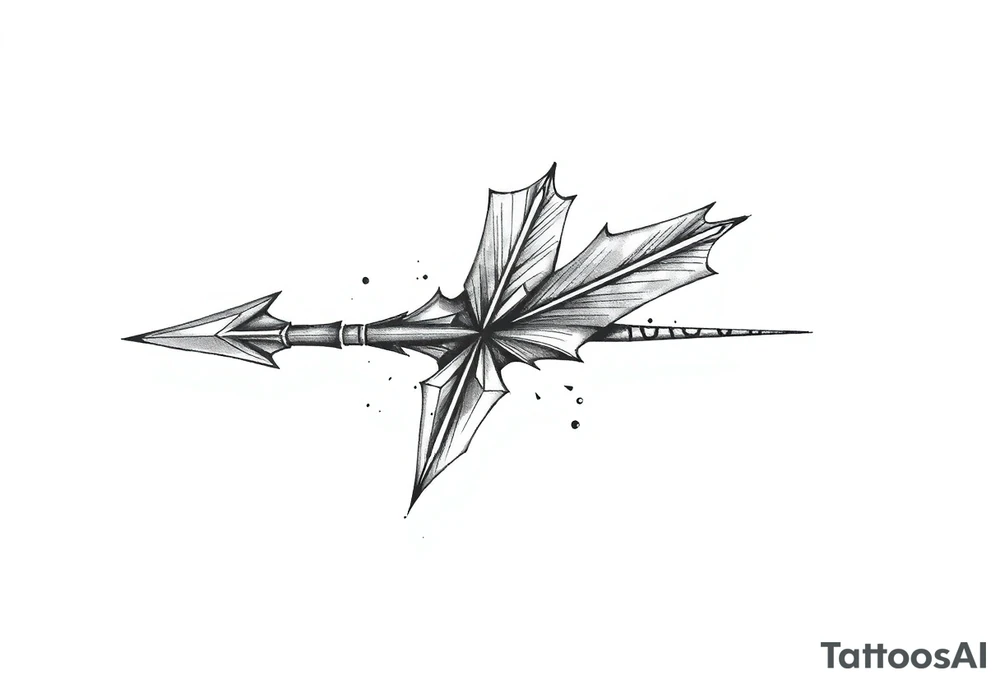 one arrow the look down tattoo idea