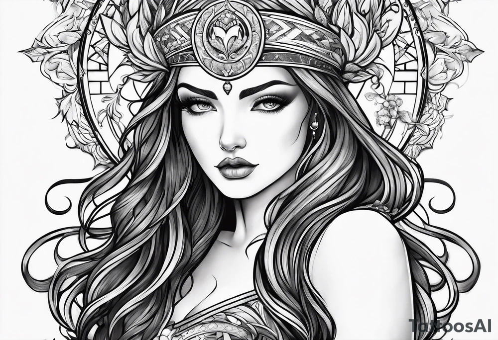 virgo zodiac sign tattoo idea