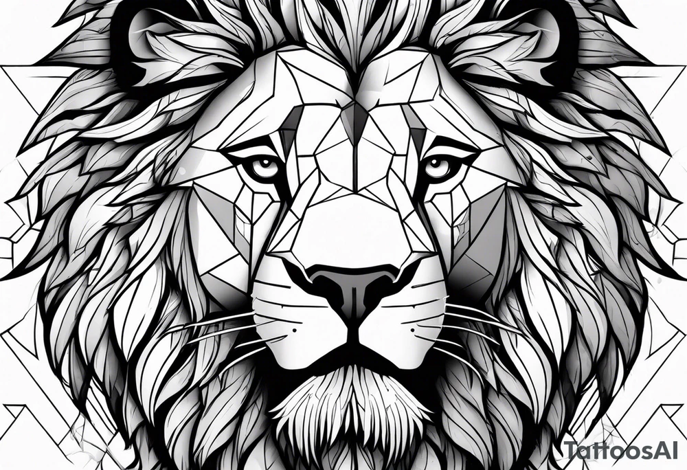 Lion angry tattoo idea