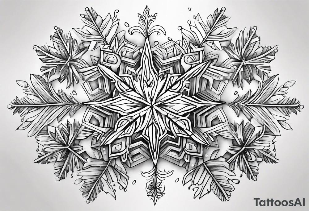 snowflakes falling tattoo idea