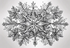 snowflakes falling tattoo idea