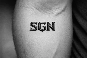 SGN tattoo idea
