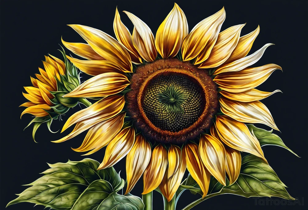 Sunflower for a male tattoo tattoo idea