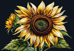 Sunflower for a male tattoo tattoo idea