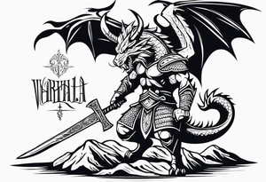 Valhalla  warrior soldier  Sword axe
 Dragon tattoo idea