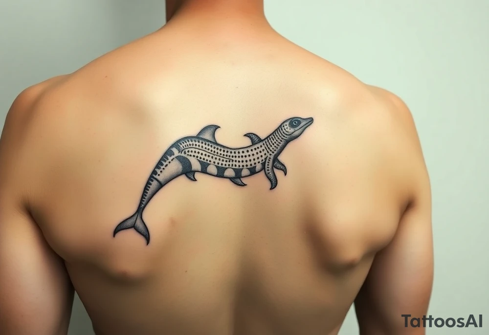 aboriginal indigenous - 2 tribes dolphin and sand goanna. Sibling symbols 2 females 1 male. Water ways dot art on arm tattoo idea