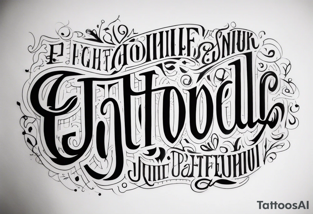 Word family tattoo idea
