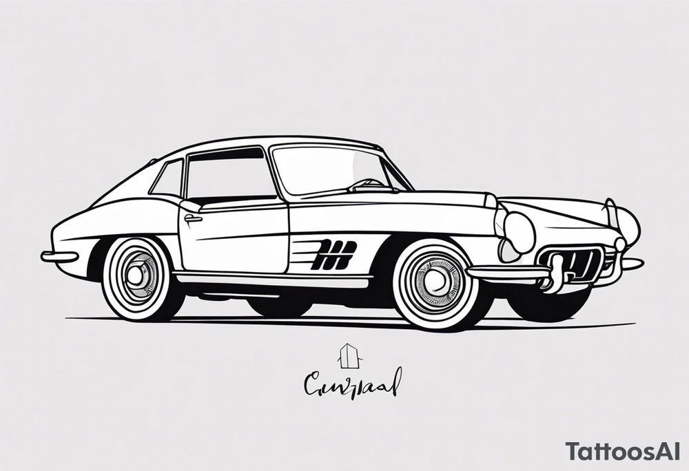 love in a car tattoo idea