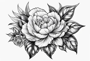Flower with the name TEMPESTT as the stem tattoo idea