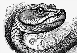 Snake scales fish tattoo idea