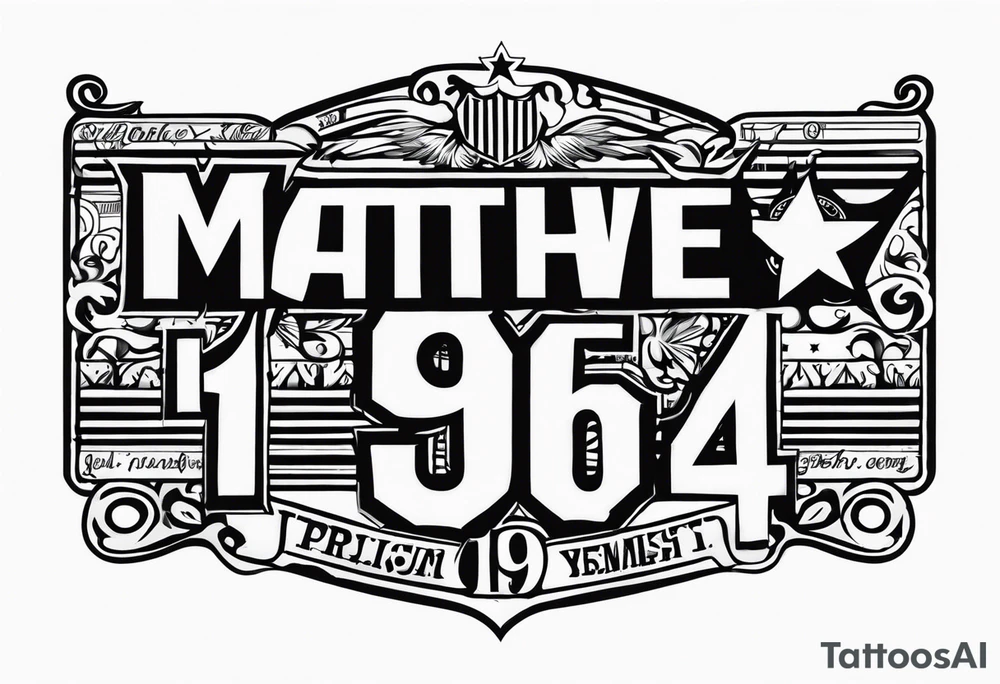 Matthew 5:9 verse with police number 1943 tattoo idea