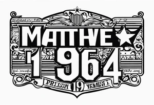 Matthew 5:9 verse with police number 1943 tattoo idea