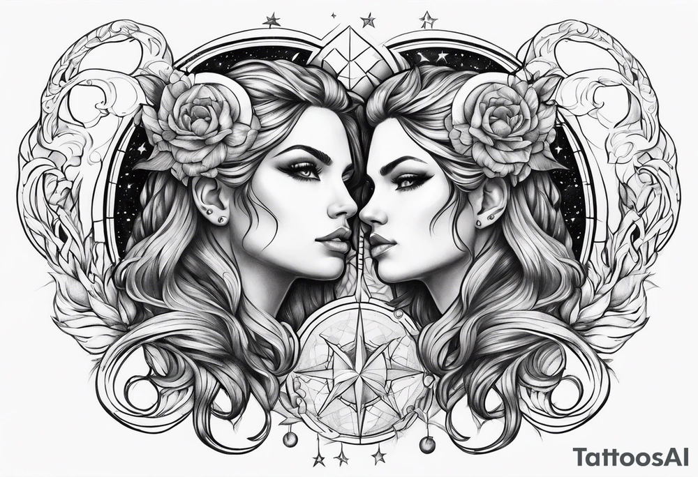 Gemini sign Capricorn sign tattoo tattoo idea
