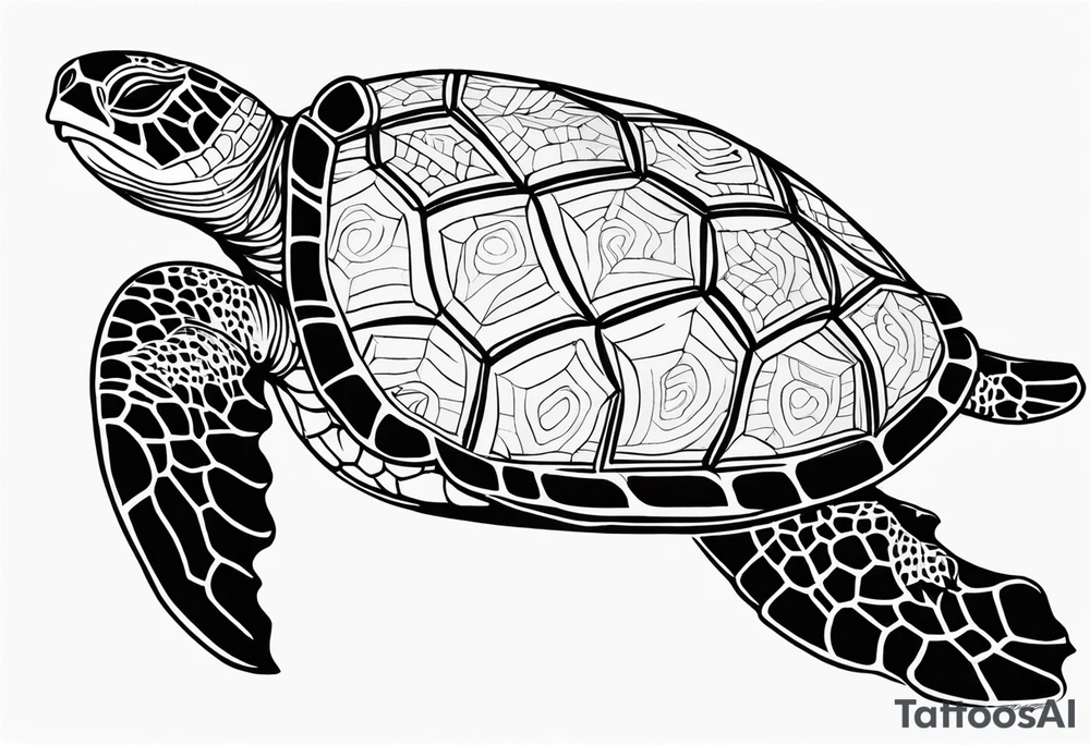 Sea turtle tattoo idea