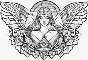LINE AROUND SHOULDERS tattoo idea