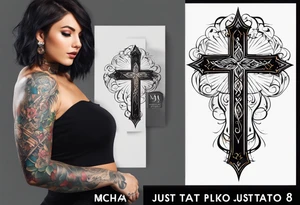 a simple tattoo with a cross and the words  Micah 6:8  Act Justly Walk Humbly  Love Mercy tattoo idea