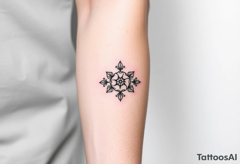 Greek floral band design tattoo idea