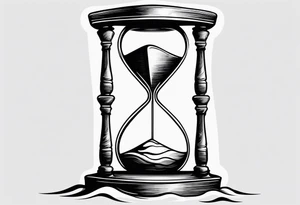 Hour glass with sand and death tattoo idea