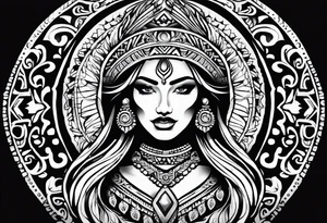 Sonoran mexican tribal tattoo idea