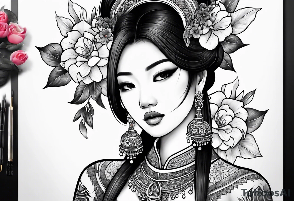 Vietnamese traditional tattoo idea