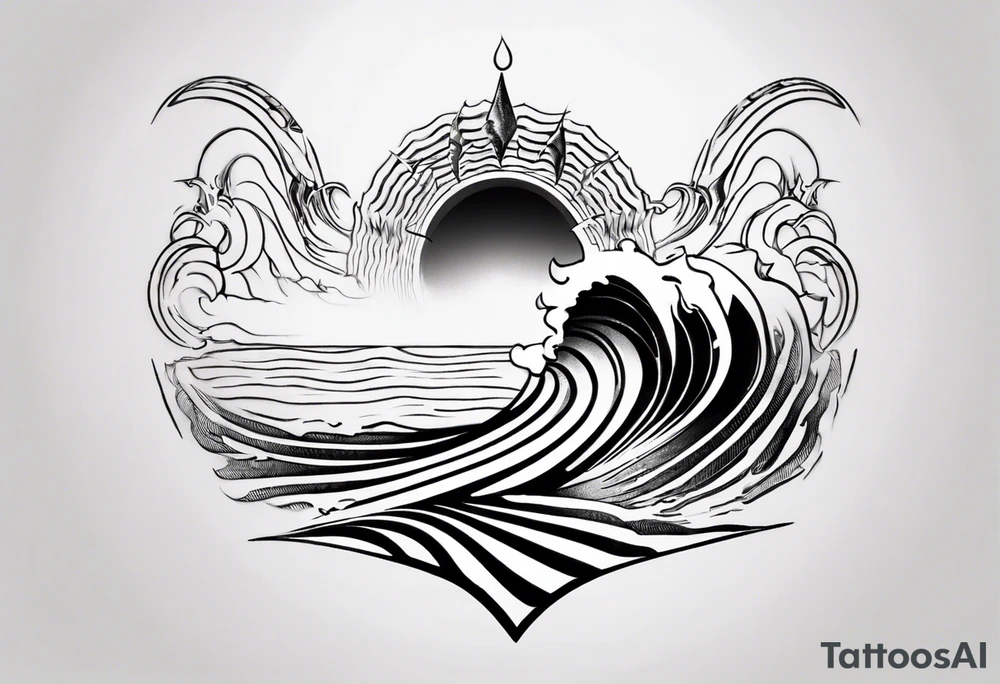 god is in the soundwaves tattoo idea