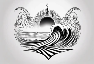god is in the soundwaves tattoo idea
