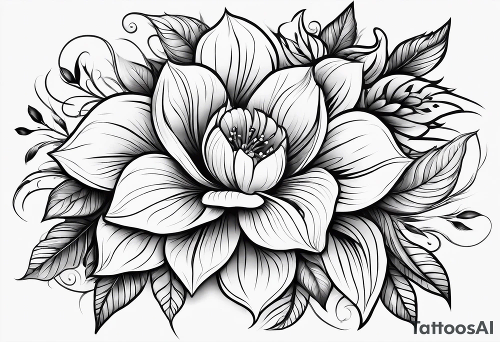 Floral tattoo idea