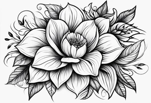 Floral tattoo idea