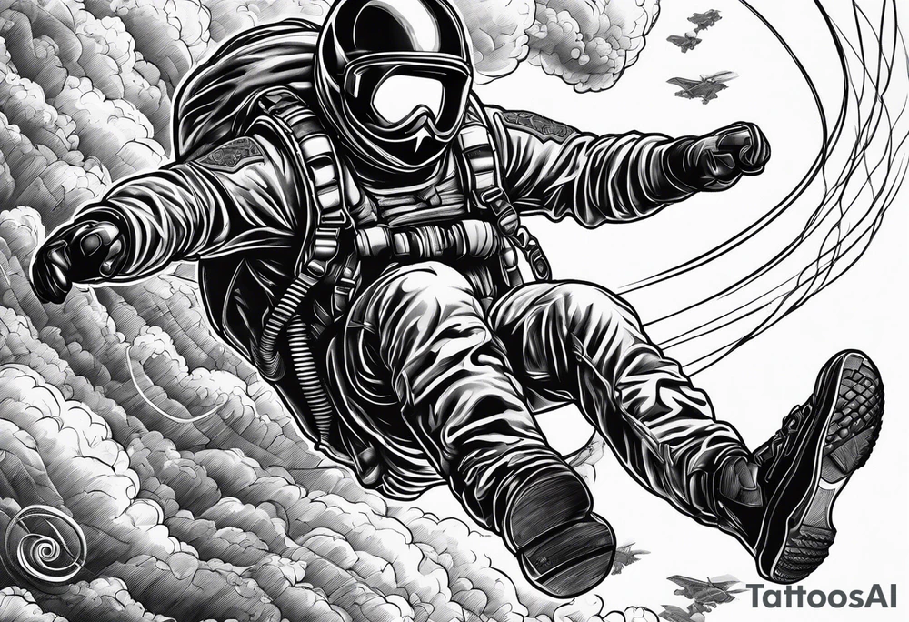 Skydiver tattoo idea