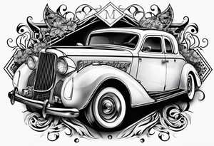 Mobster car tattoo idea