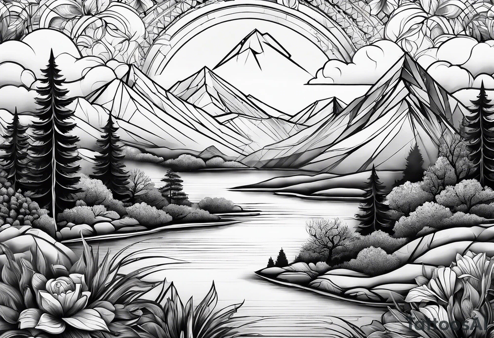 Scenery tattoo idea
