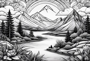 Scenery tattoo idea