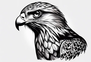 Small cute hawk girly tattoo idea
