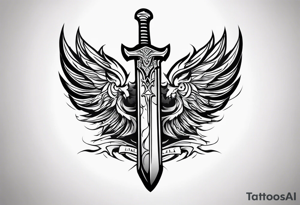 Valhalla sword tattoo idea