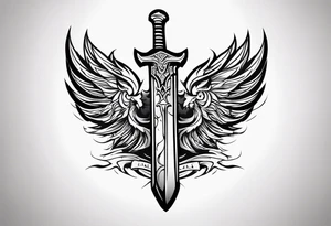 Valhalla sword tattoo idea