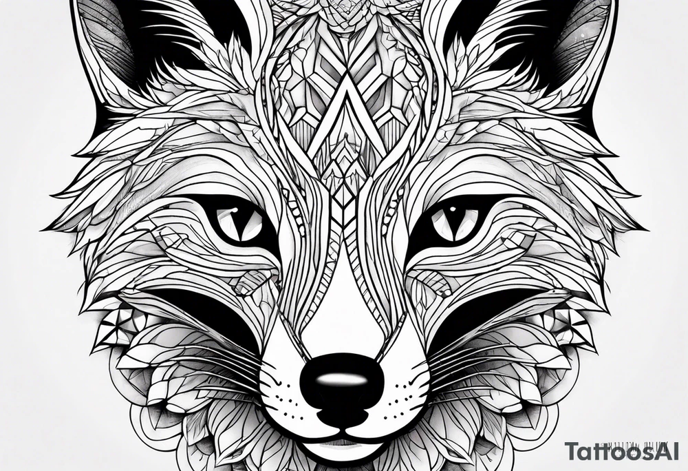 fox eyes tattoo idea