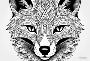 fox eyes tattoo idea