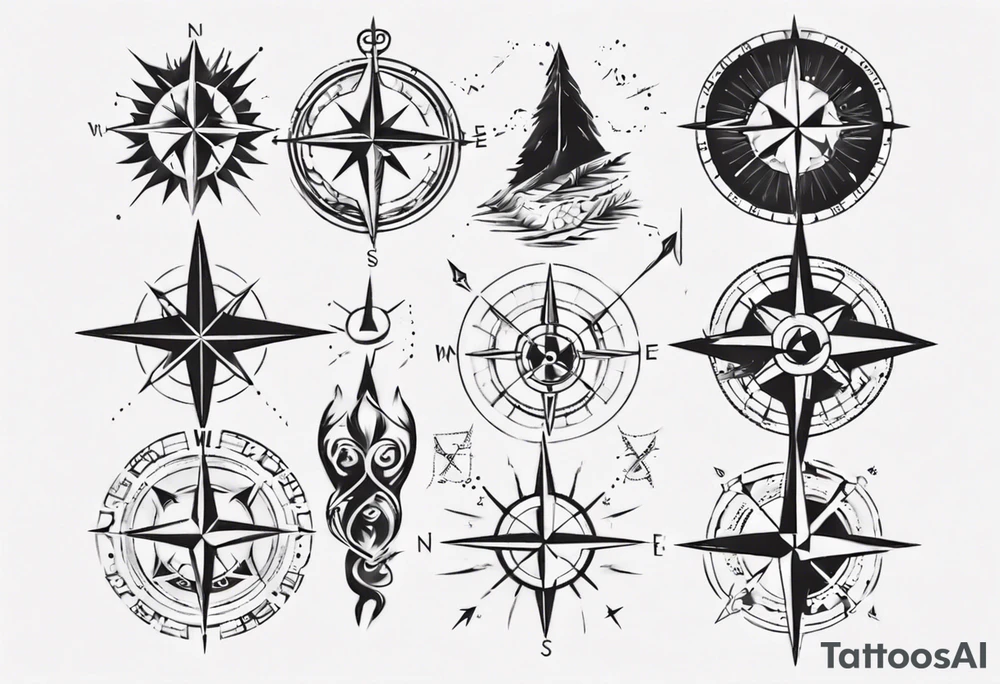 Nordic compass tattoo idea