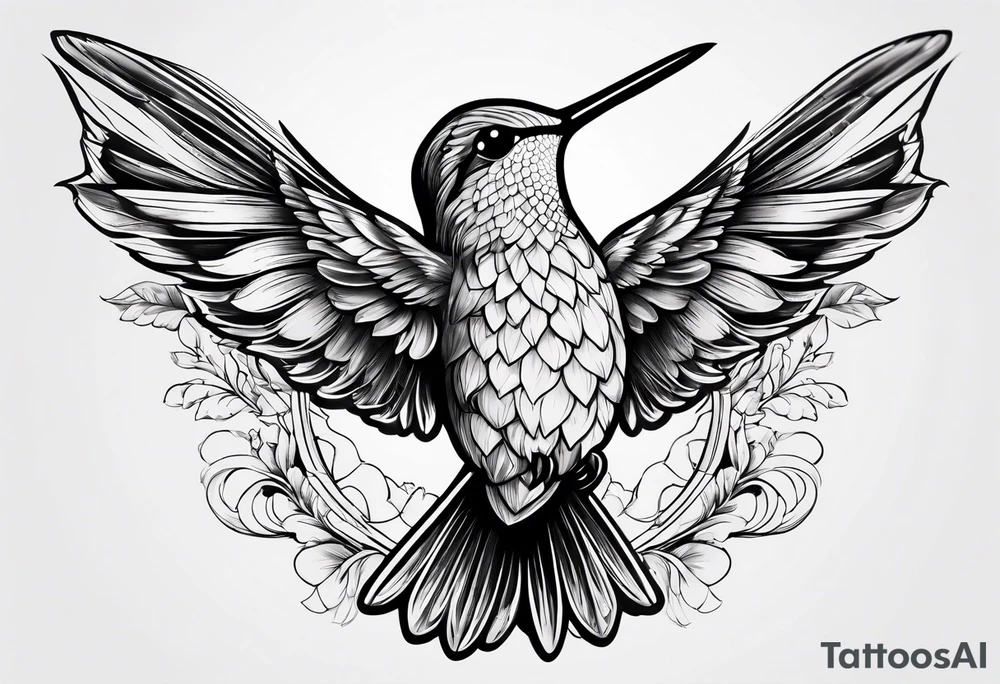 Hummingbird tattoo idea