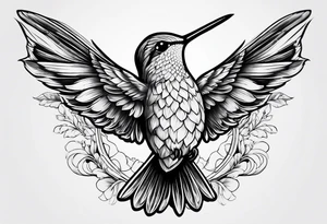 Hummingbird tattoo idea