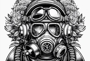 Old school diver tattoo idea