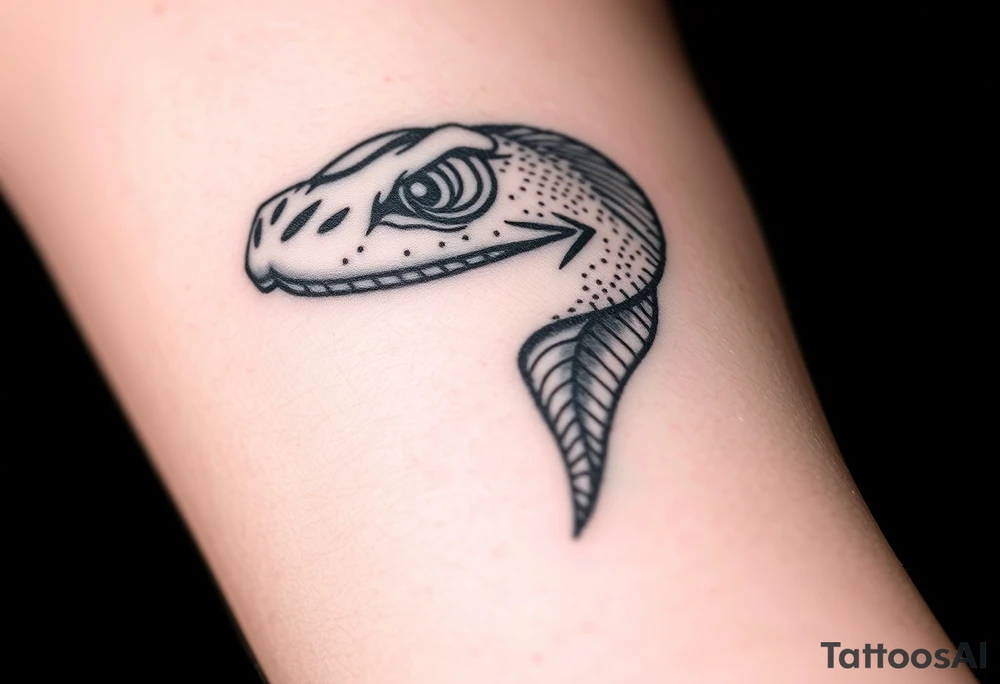 Tattoo of the top of a boas head located on the inner forearm tattoo idea