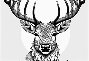 Friday the 13th, deer with antlers tattoo idea