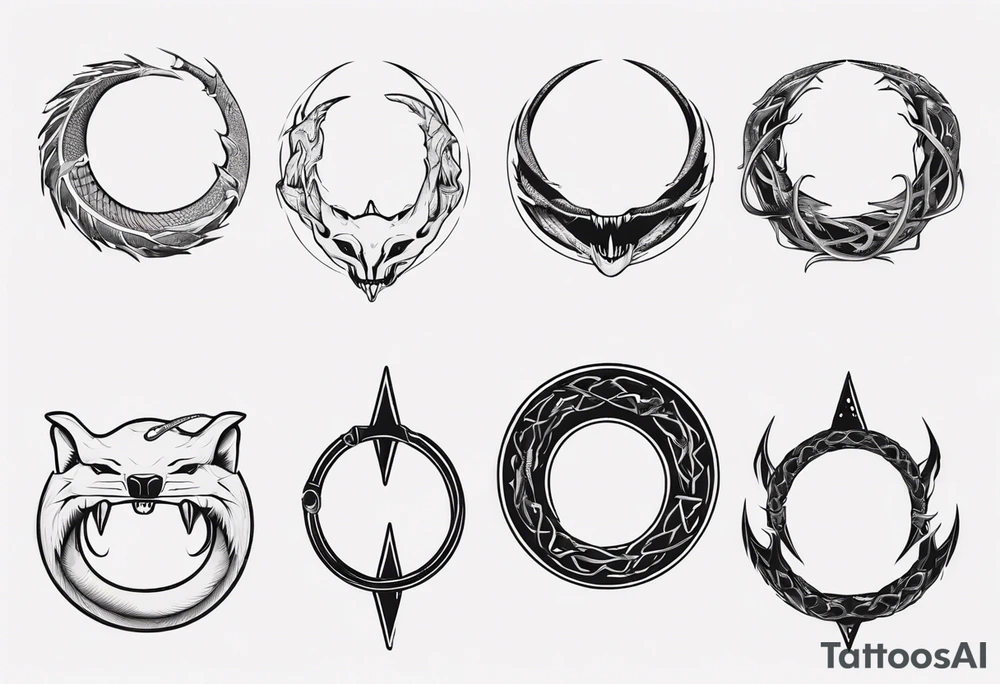 ouroboros fangs tattoo idea