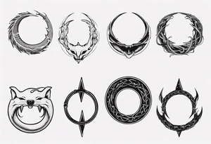 ouroboros fangs tattoo idea