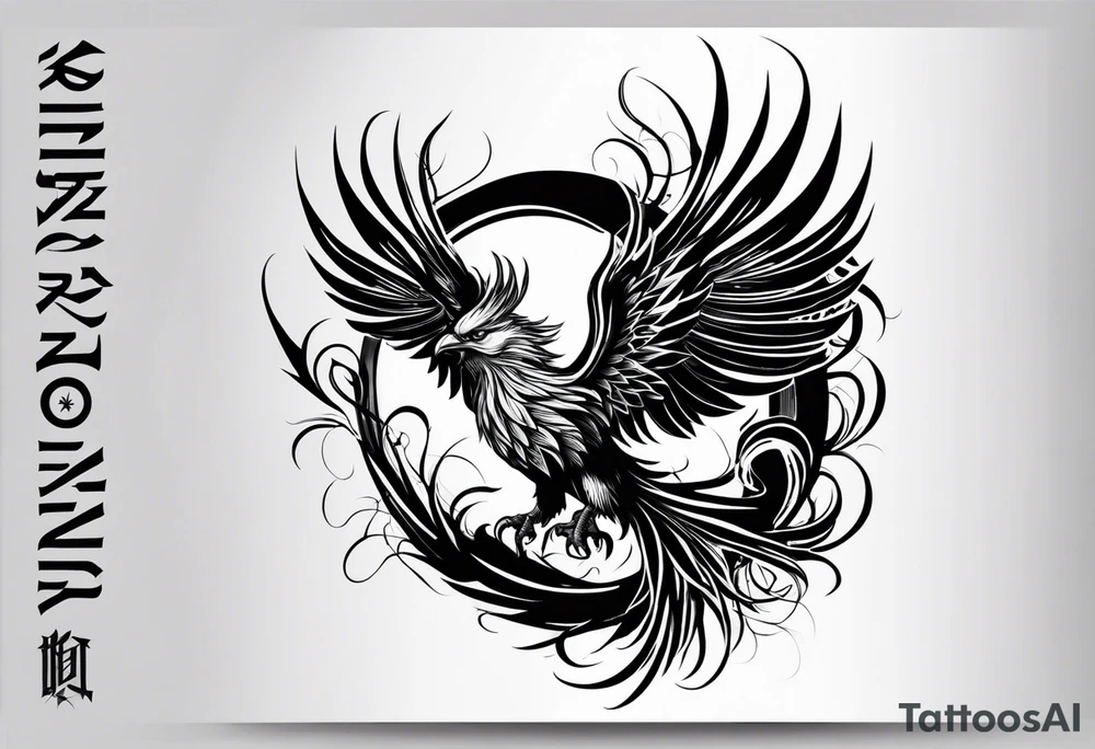 phoenix rising tattoo idea
