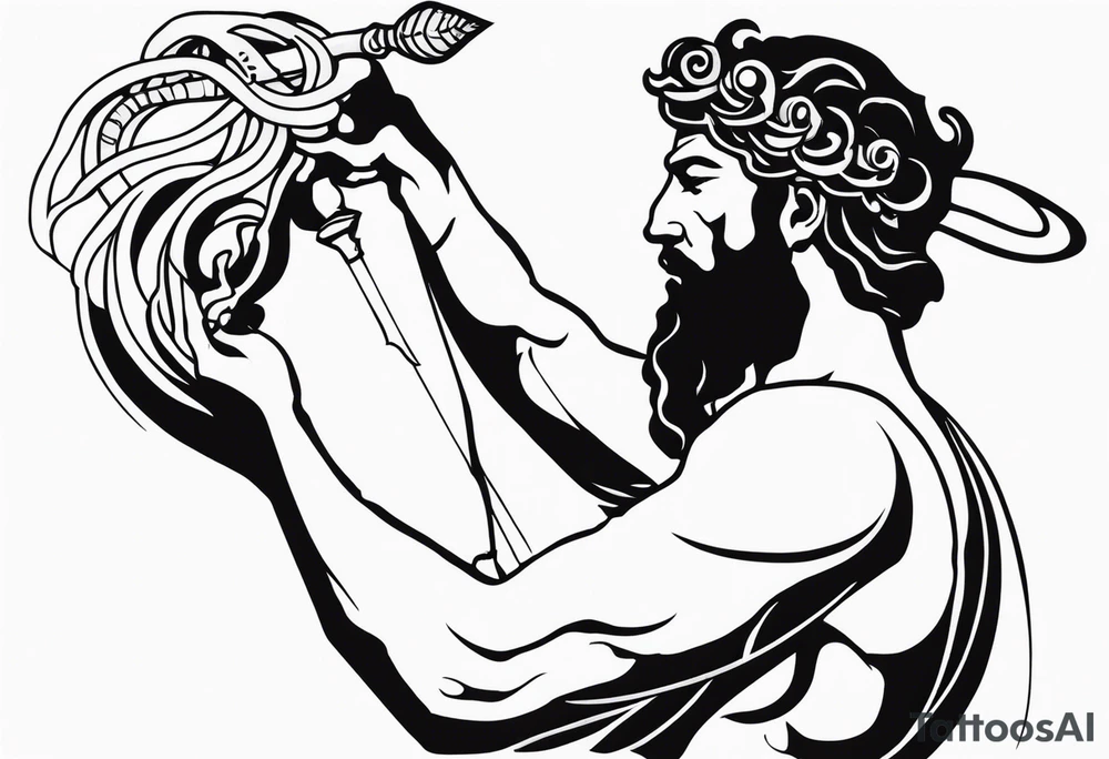 perseus holding medusas head tattoo idea