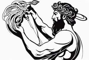 perseus holding medusas head tattoo idea