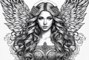 corporaste cor meum angel tattoo idea